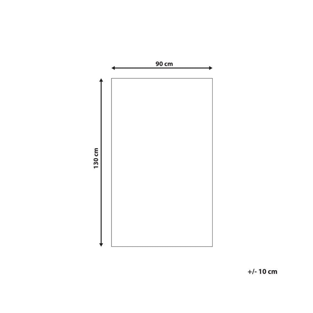 Tappeto per bambini rettangolare taftato in cotone bianco e rosa 90 x 130 cm con nastri decorativi