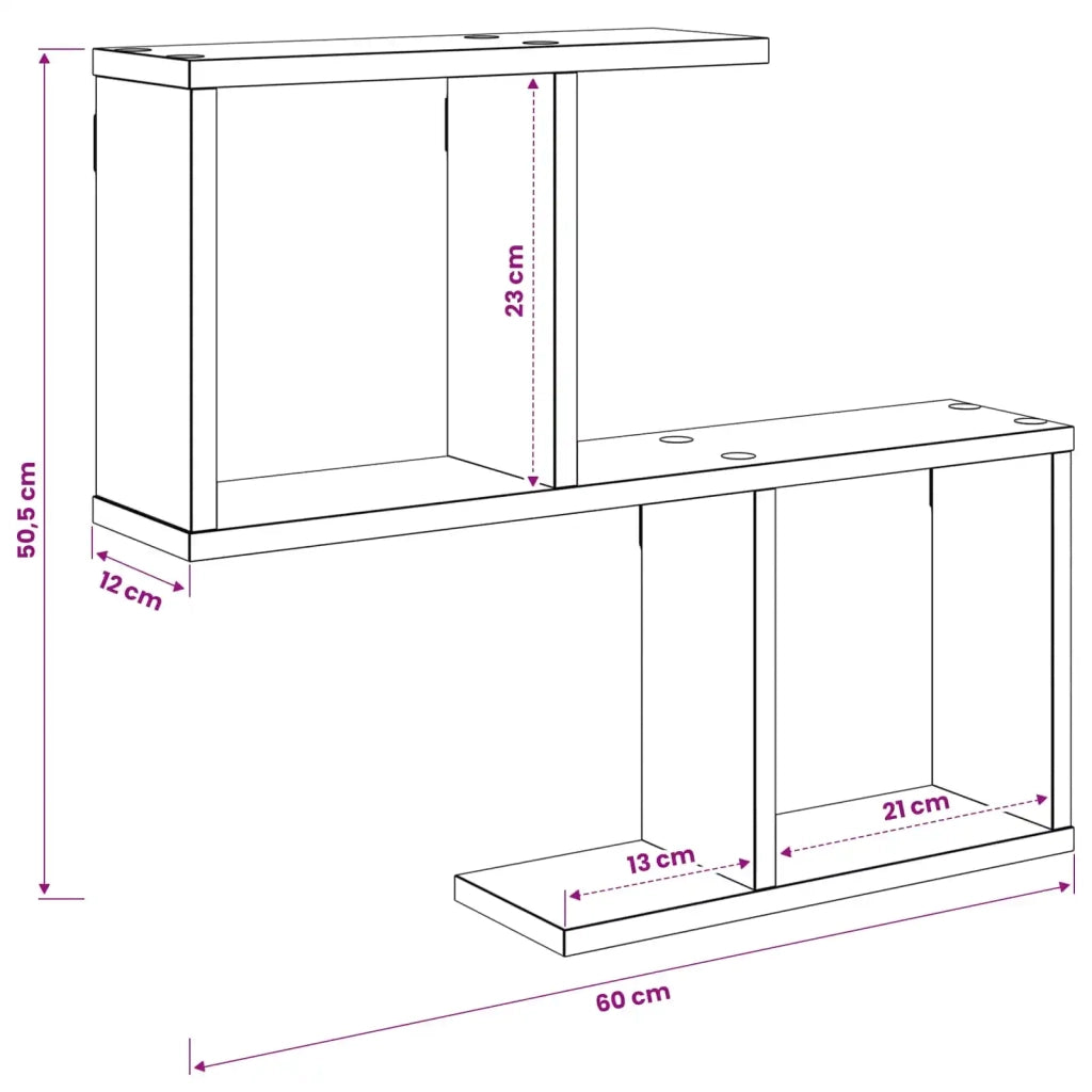 Scaffale da parete Bianco 60 x 12 x 50,5 cm 8012260
