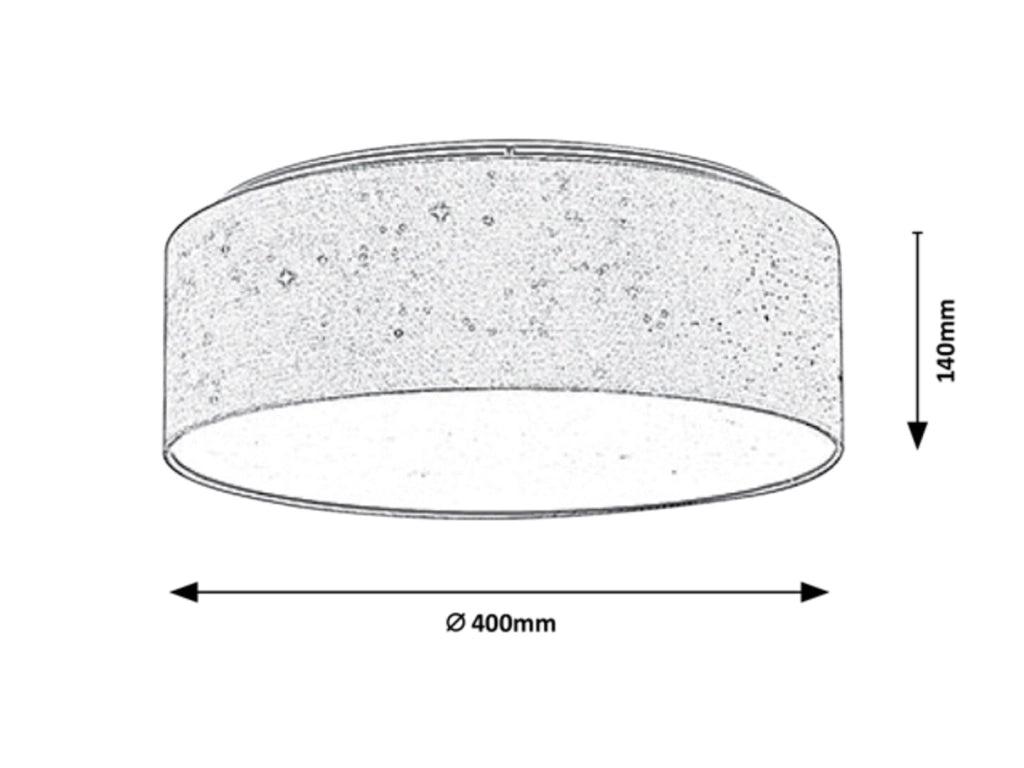 Plafoniera 40cm LED 22W crema rotonda Otilia Rabalux