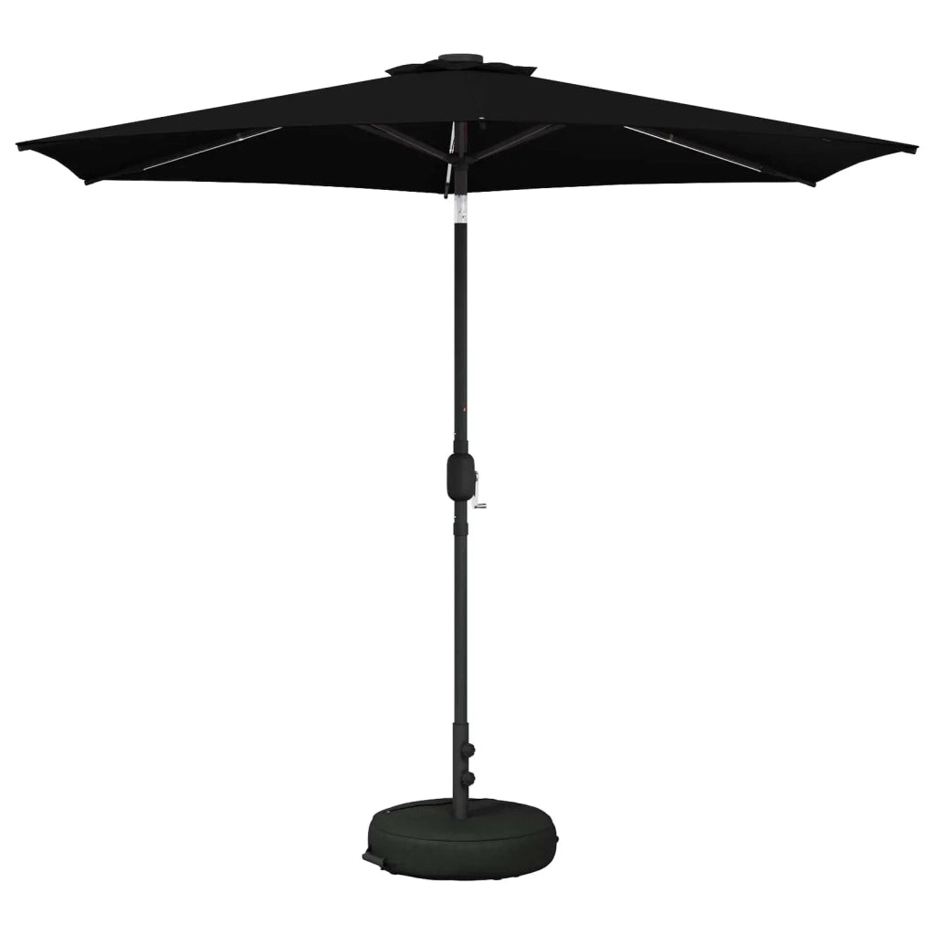 Ombrellone da giardino-Parasol da giardino con luci LED e base 270 x 270 cm Poliestere 416093
