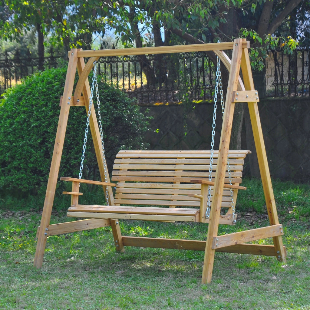 Amaca da Giardino 2 Posti ¨C Minimal ¨C Legno di Larice 180x120x185 cm
