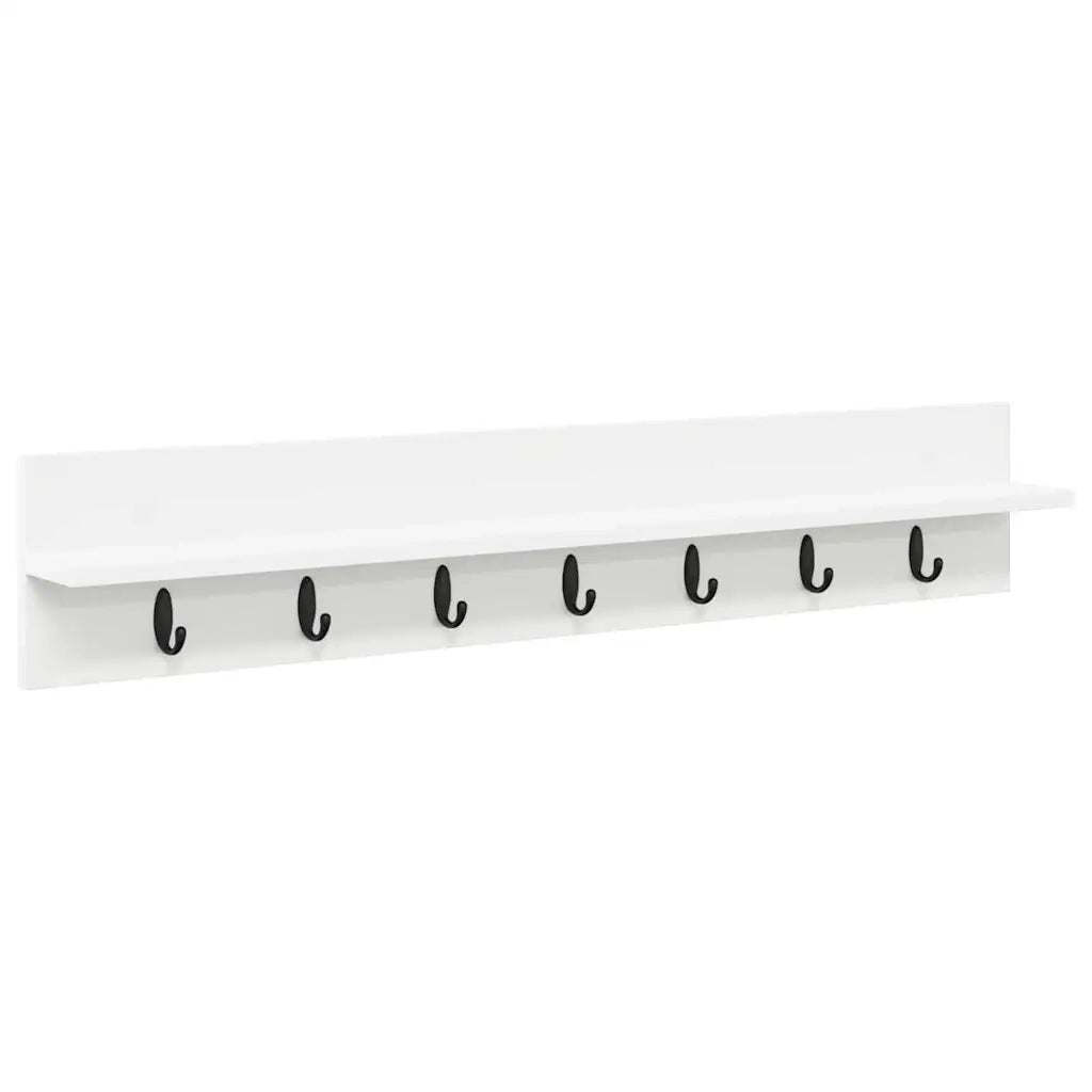 Appendiabiti a muro Bianco 100 x 10,5 x 18 cm Legno multistrato 874403