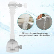 Serpentino adattabile resistente all'usura per estensione di rubinetto - tubo per rubinetto acqua risparmiante - grigio - 18 cm.