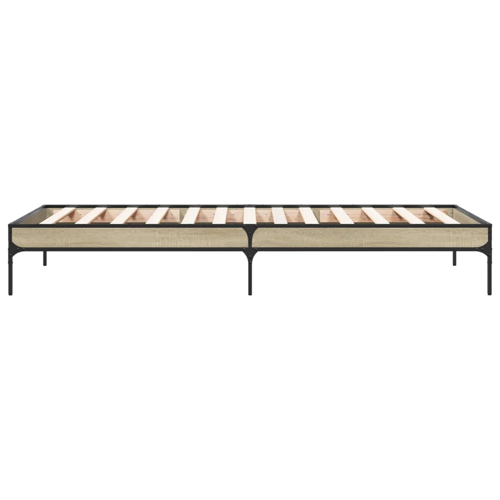 Giroletto Rovere Sonoma 90x200 cm Legno Multistrato e Metallo 845032