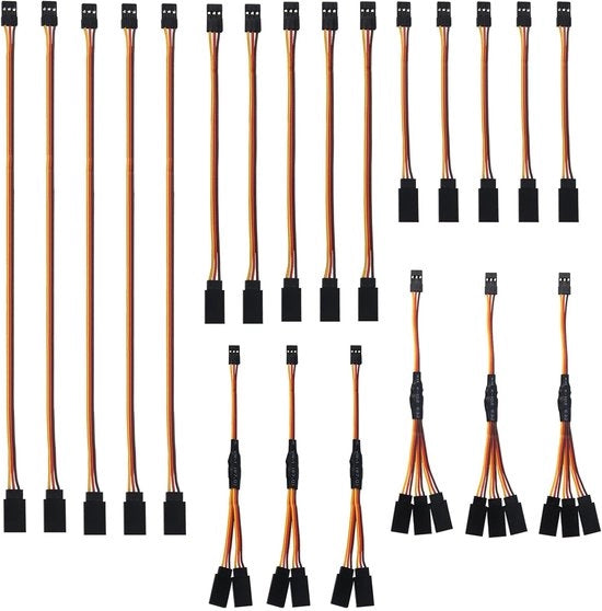 Cavo servo estensibile a 21 pezzi - RC Y-cavo 1-2/1-3 - 15 cm - 22 AWG - rame - plug-and-play