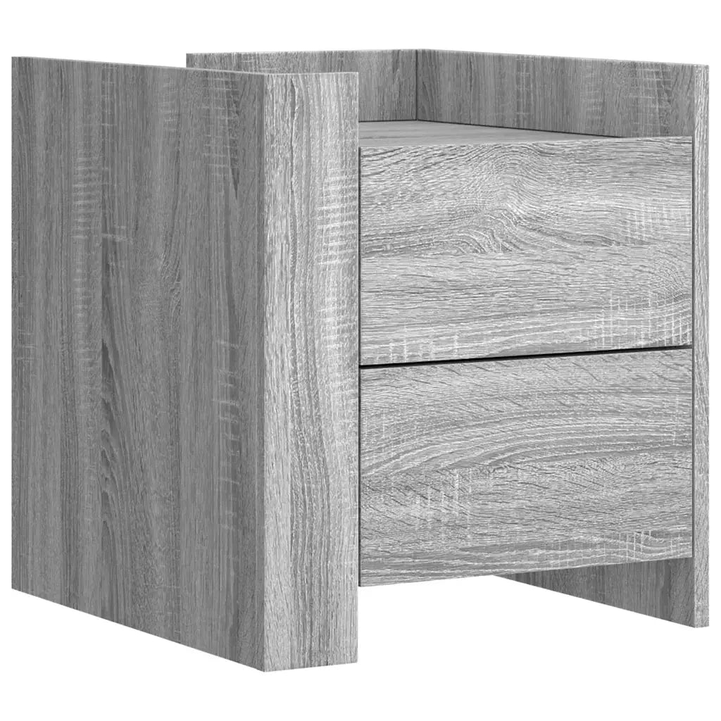 Comodino | Armadio da Notte | Mobiletto da notte Grigio Sonoma 45x50x50 cm in Truciolato
