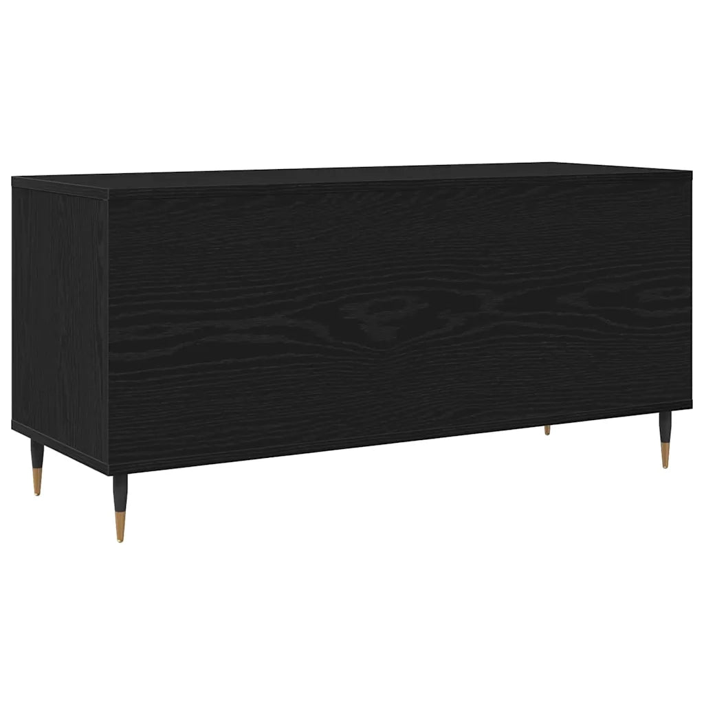 Mobile porta vinili Rovere Nero 100 x 38 x 48 cm 862901
