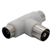 ADATTATORE PARTITORE TV A 'T' 2 spine / 1 presa - busta append.- 10 pezzi  - METRONIC