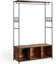 Armadio multifunzione Fyrk, Rovere rustico, 119.5 x 189 cm, con ripiani aperti e ganci per una conservazione flessibile