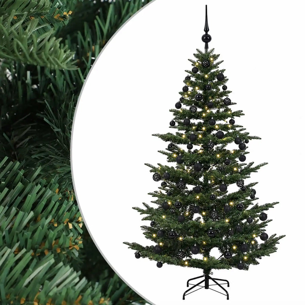 Albero di Natale artificiale con palline 210 cm 300 LED 3466389