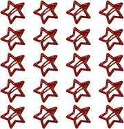 20 Pezzi di Clip per Capelli in Alluminio - Accessori per Capelli in Stile - Clip per Capelli con Stellina Rosso
