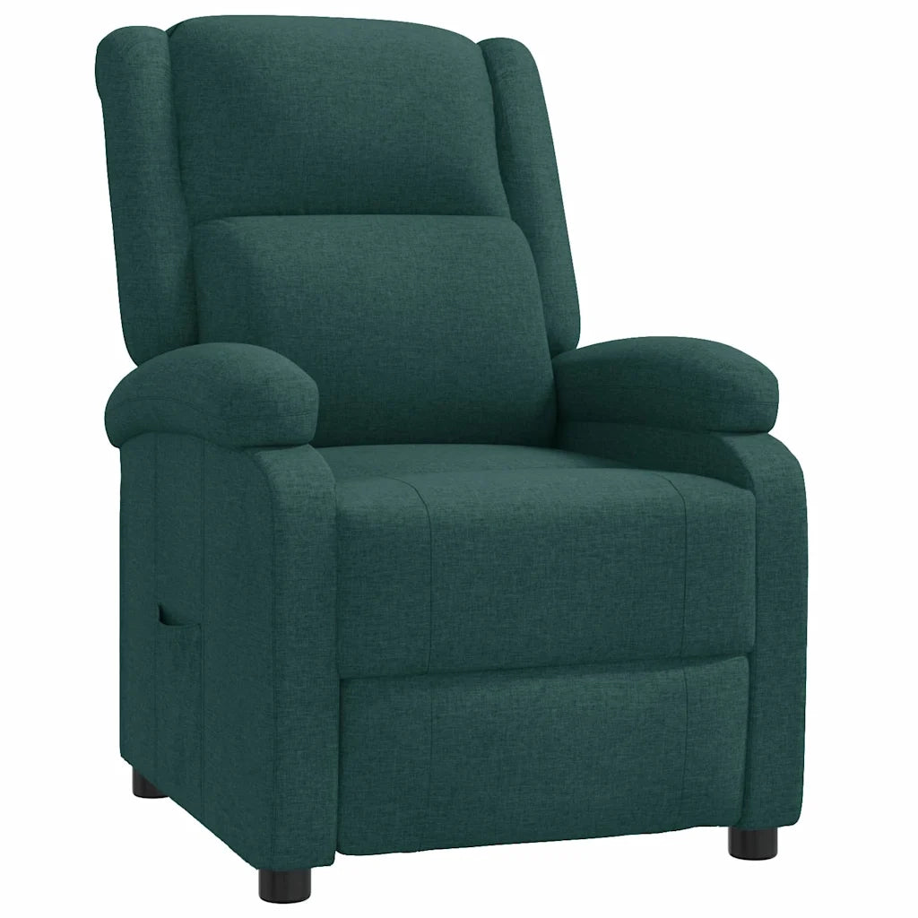 Divano Sedia-Poltrona Reclinabile in Tessuto Verde Scuro 736346
