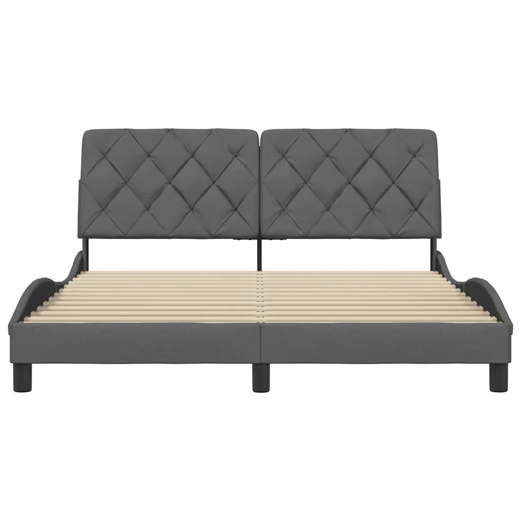 Giroletto senza Materasso Grigio Scuro 160x200 cm Tessuto 3310609