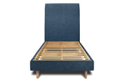 Letto 90x200 cm con testata imbottita - Tessuto Tela opaca