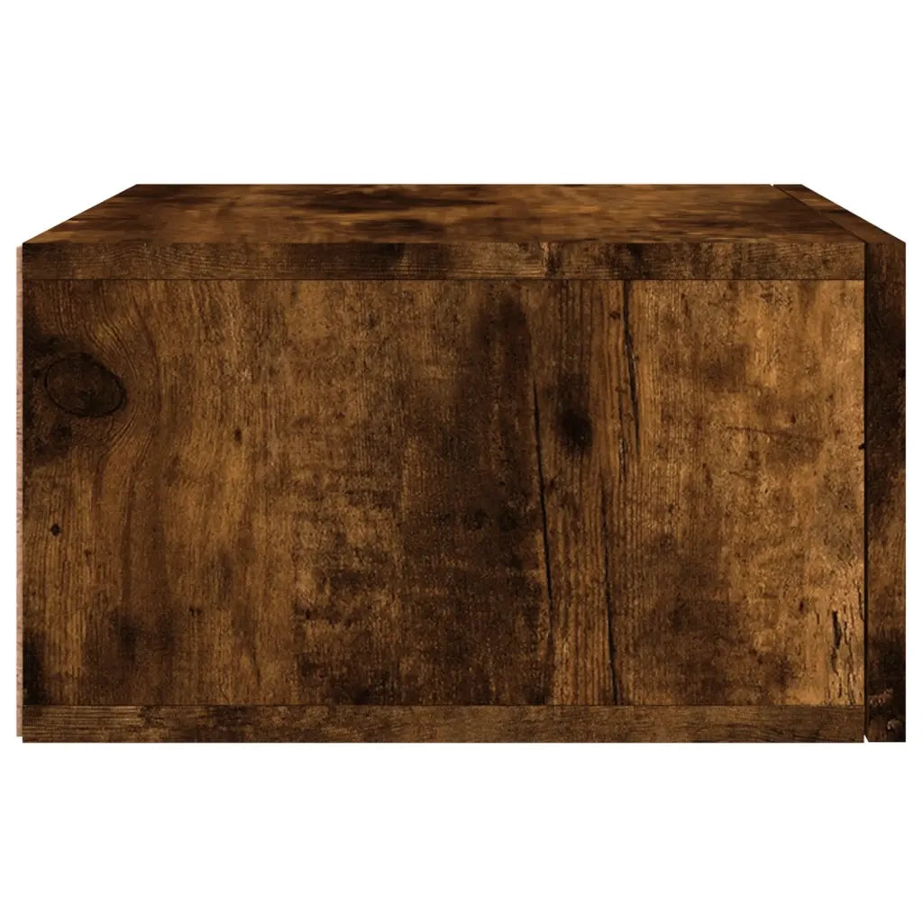 Comodini a Muro 2 pz-Set di 2 Tavolino da notte Rovere Fumo 35x35x20 cm 410709