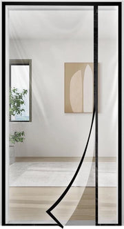 Porta finestra a scomparsa a molla magnetica, tenda in metallo resistente con forte magnetismo per porta terrazza e balcone, misura effettiva 120x210cm.