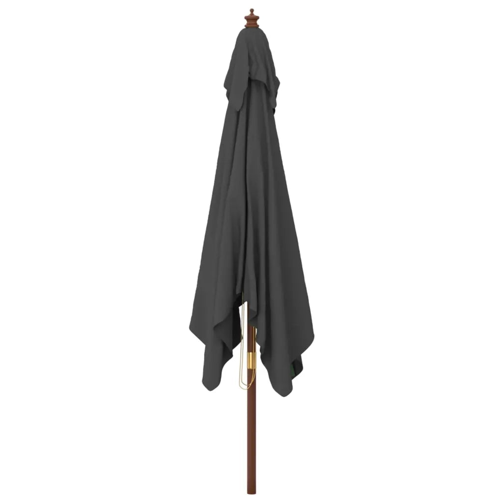 Ombrellone Giardino con Palo in Legno Antracite 300x300x273 cm 363193