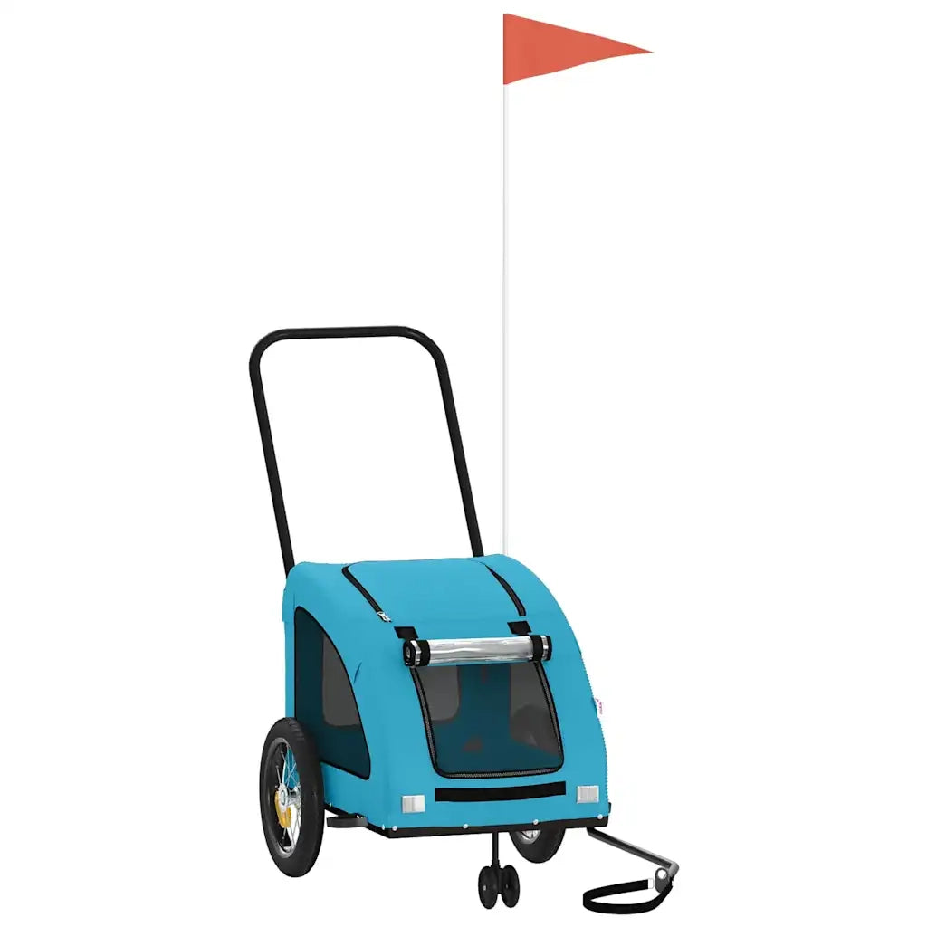 Rimorchio da Bici per Animali Blu Oxford e Ferro CFW1381071