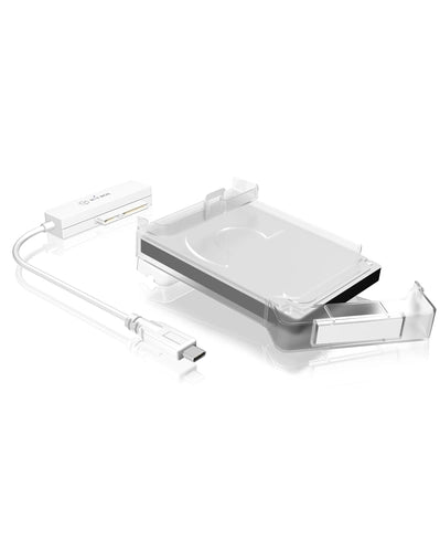 ICY BOX IB-AC703-C Box esterno HDD/SSD Translucent, Bianco 2.5"