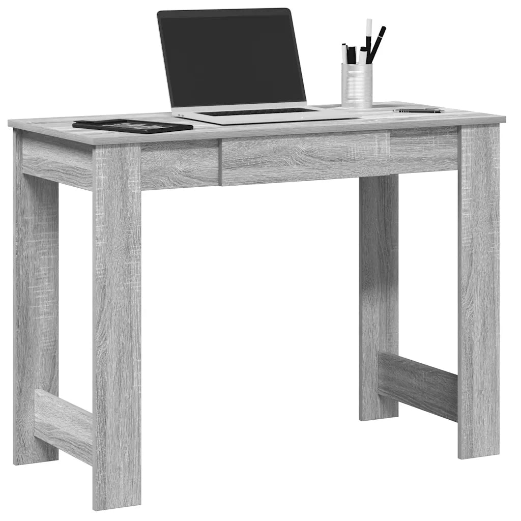 Scrivania Grigio Sonoma 100x45x75 cm in Legno Multistrato 860432