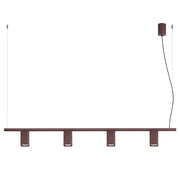 Lampadario RAYO 4 marrone