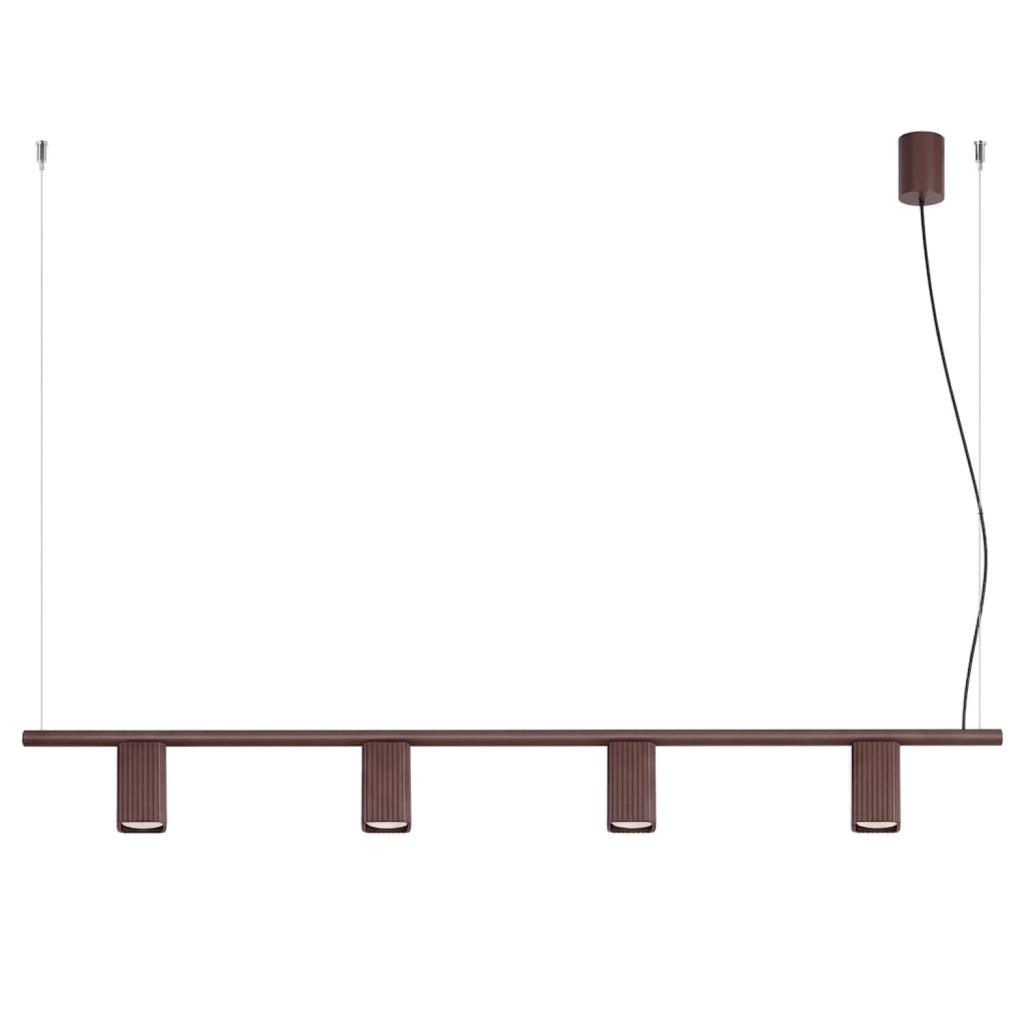 Lampadario RAYO 4 marrone