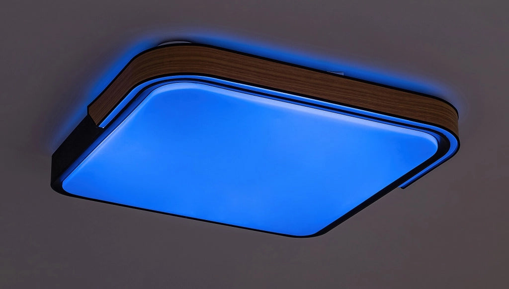 Plafoniera LED RGB Rabalux Arild 50cm 48W nera con telecomando