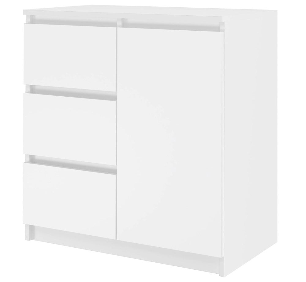 Cassettiera MALWA 1d3s bianco per camera e soggiorno