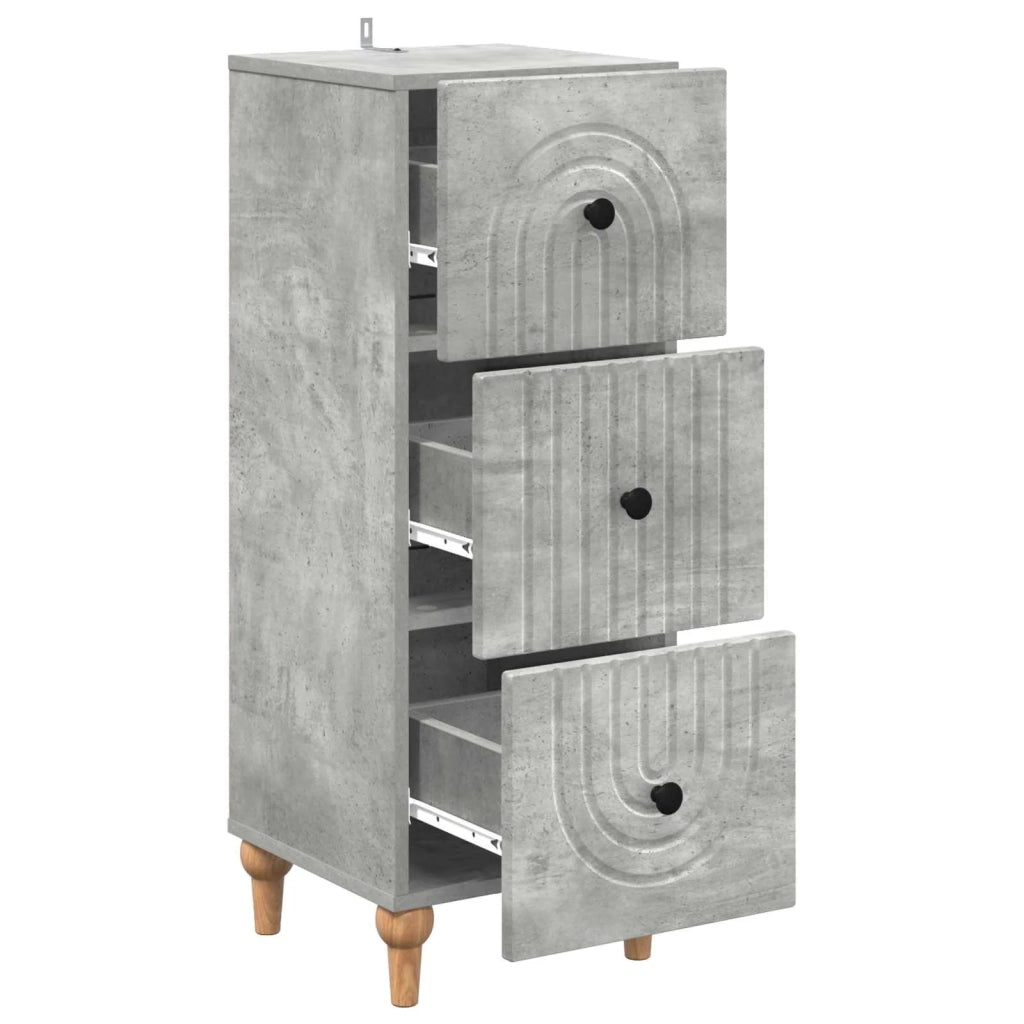 Mobile con Cassetti Grigio Cemento 33 x 34,5 x 90 cm 894158