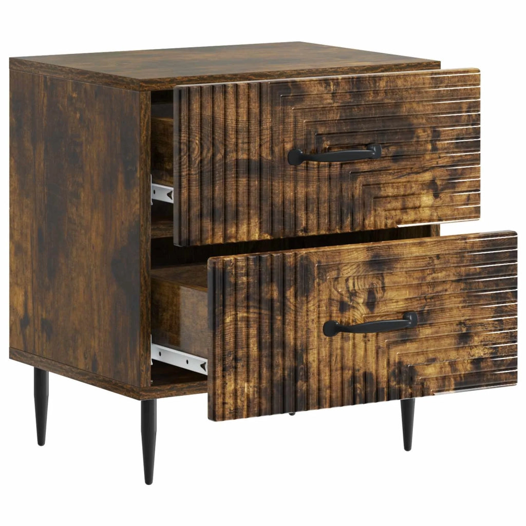 Armadio da Notte 2 pcs Rovere Fumo 43 x 34,5 x 47,5 cm 894766