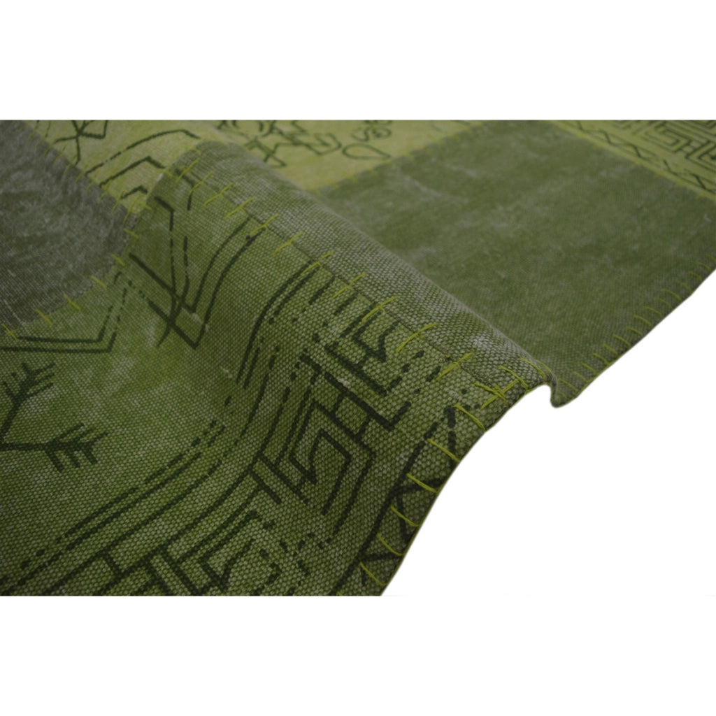 Tappeto Vintage Lyrical 200 Patchwork in Cotone Verde