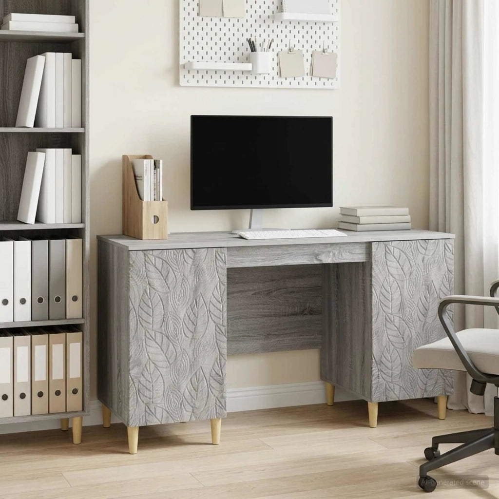 Scrivania Sonoma grigio 142,5 x 50 x 75 cm Legno ingegnerizzato 3414618
