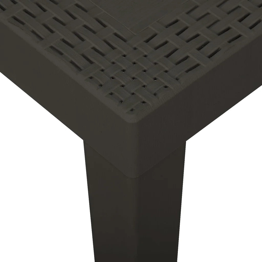 Tavolo da Giardino Antracite 79x65x72 cm in Plastica cod mxl 34338