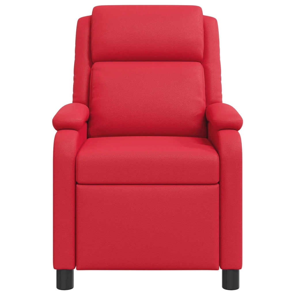 Divano Sedia-Poltrona reclinabile Rosso Similpelle 726392