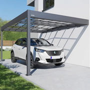 Tettoia per auto in alluminio PONENTE WALL 5 x 3,20 x h 2,34 m