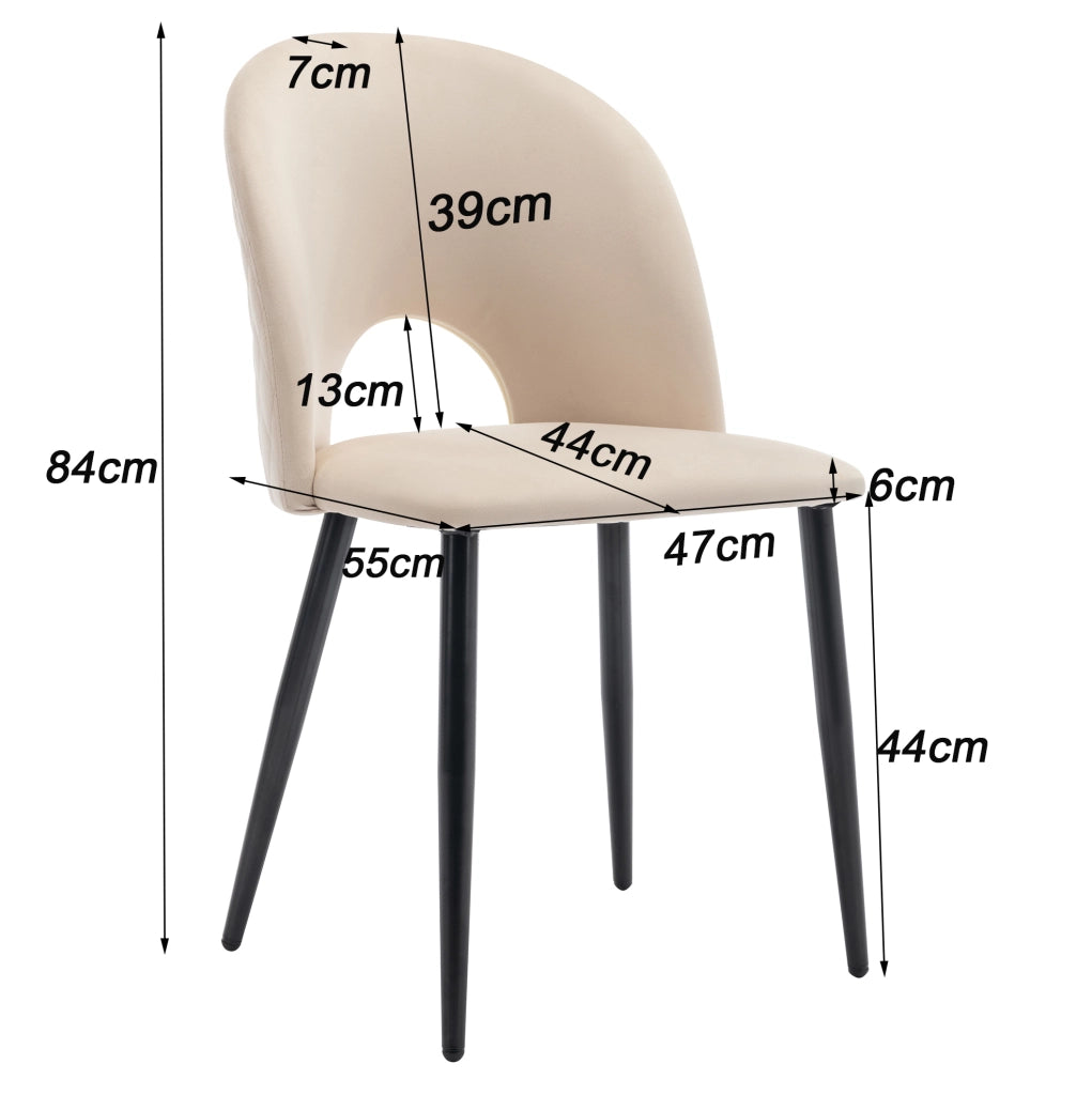 Set da pranzo 140x80 cm con piano effetto marmo; in velluto beige