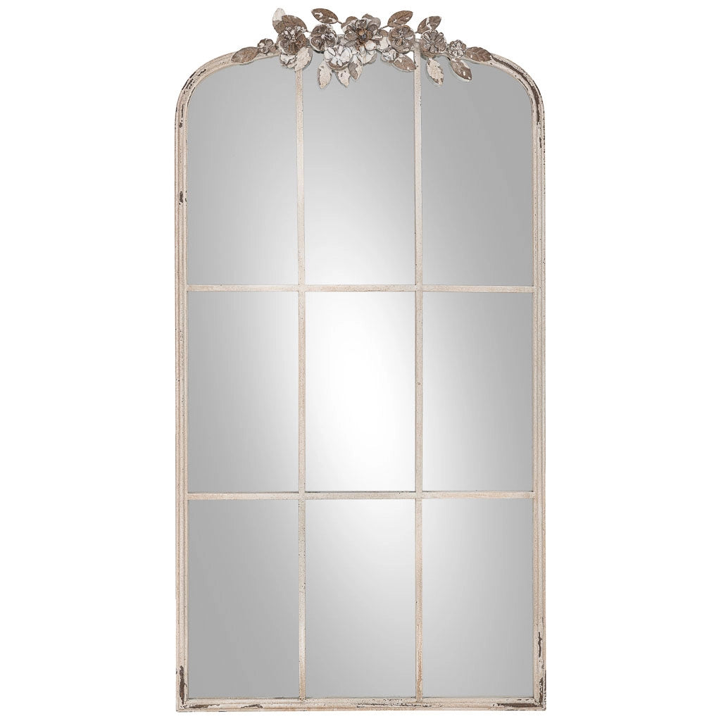 Specchio in legno bianco 61x5x114h cm