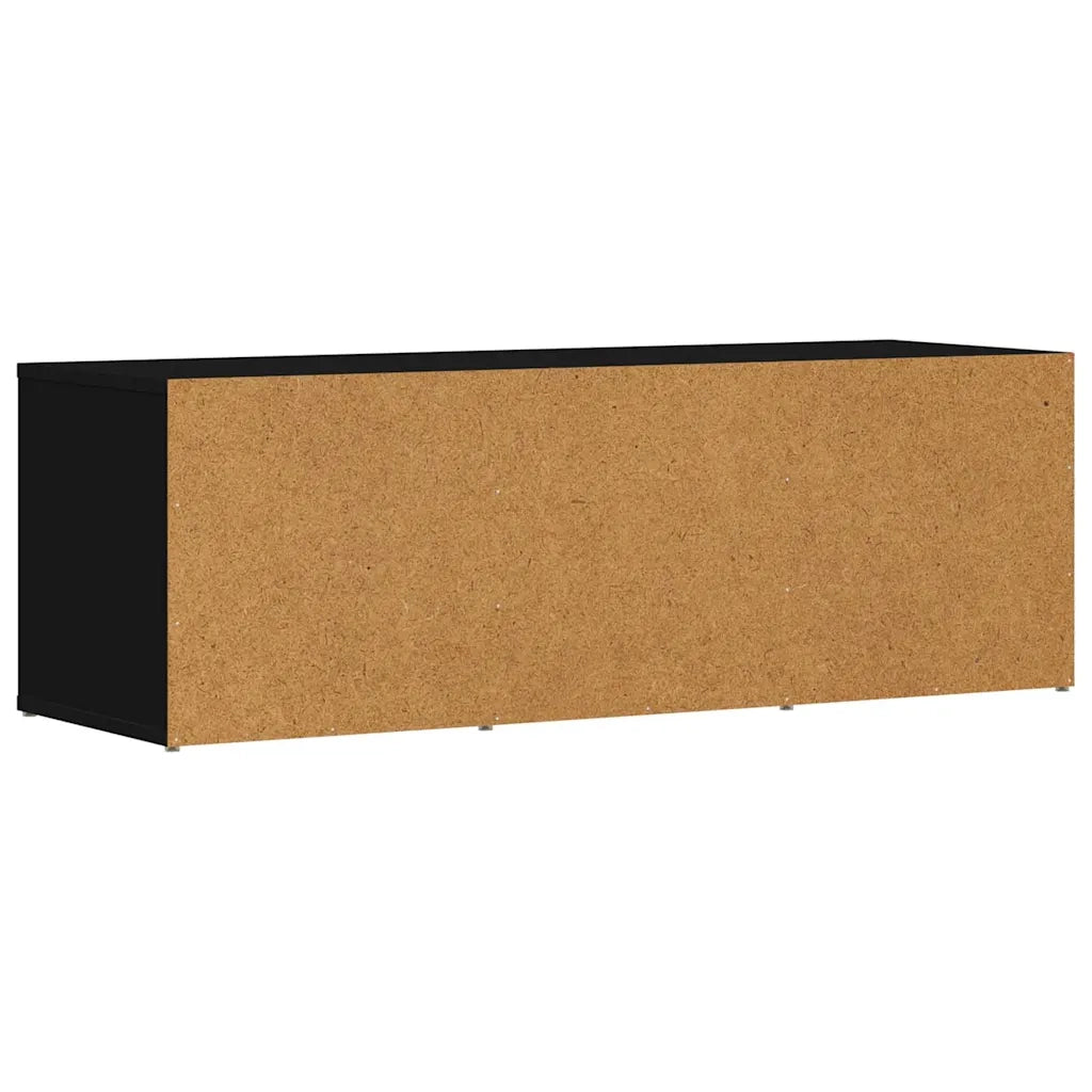Panca Porta Scarpe Nera 105x35x35 cm in Legno Multistrato 804464