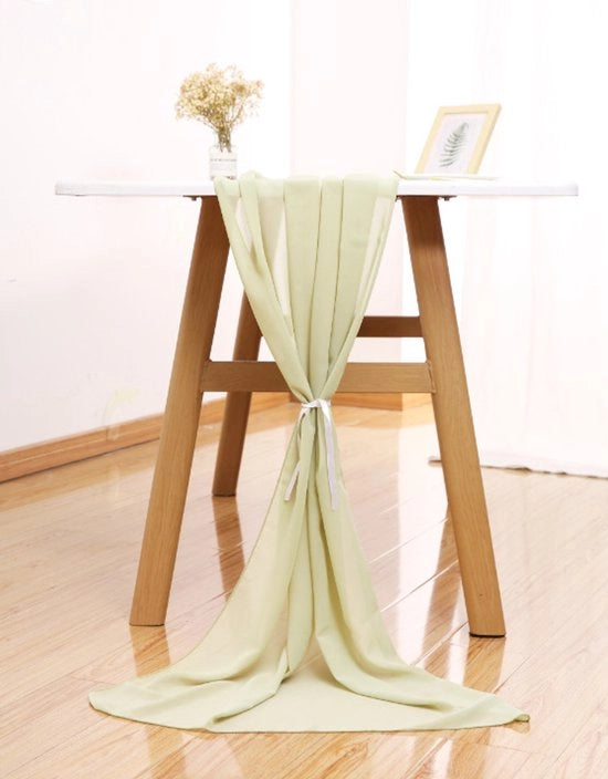 Tavolo di chiffon - Tavolo romantico per matrimoni - Tavolo per baby shower - Tavolo per feste di compleanno Decorazioni - Lavabile - 70 x 300 cm