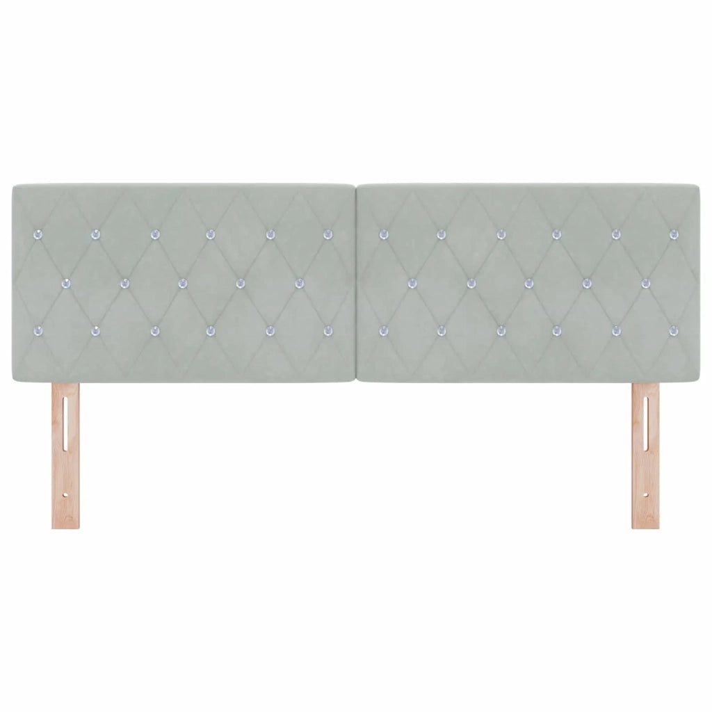 Testiera-Testata-Testiera Decorativa Grigio chiaro 160 cm Pelle Sintetica 788417