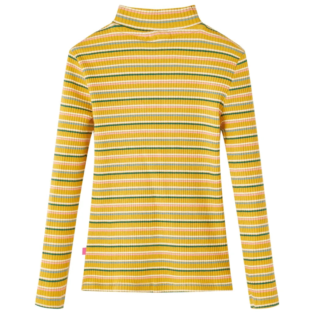 Maglietta da Bambina Maniche Lunghe a Lupetto Ocra 128cod mxl 132015
