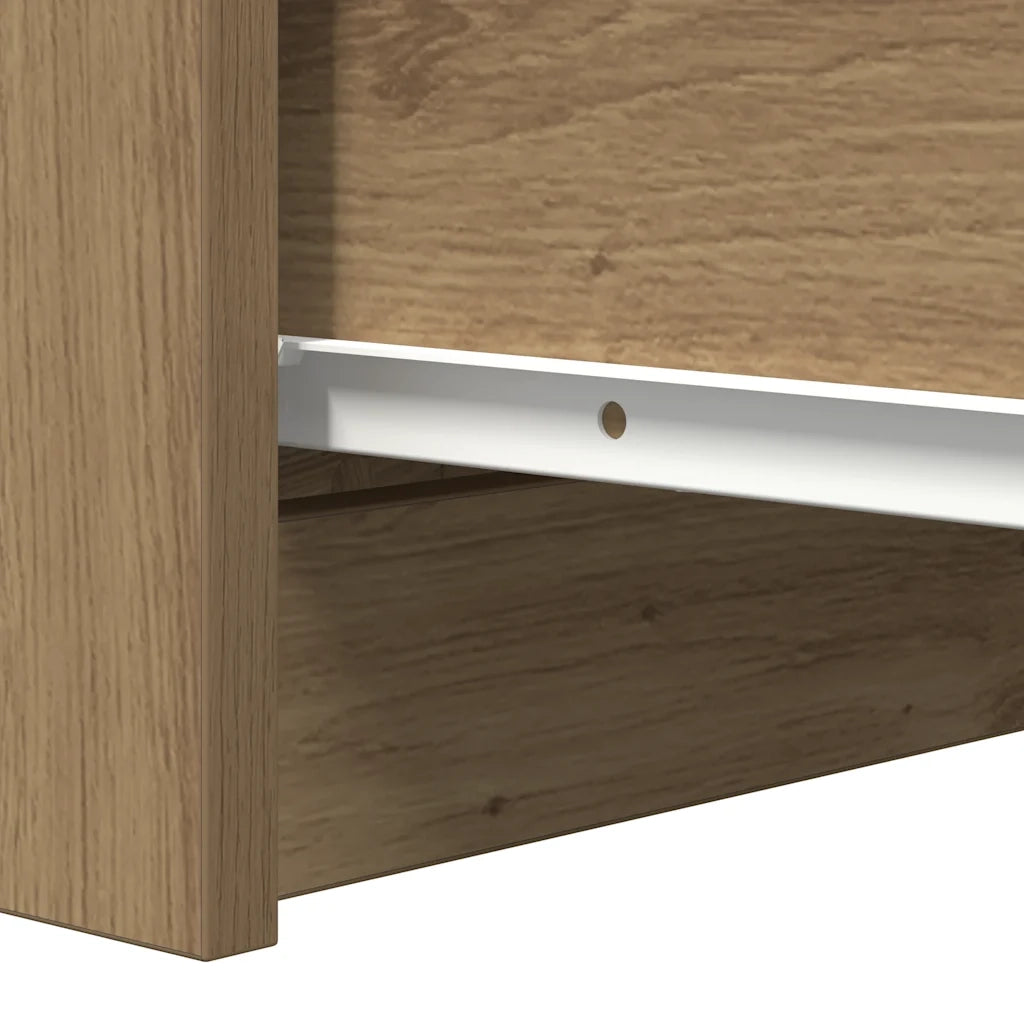 vidaXL Credenza con Cassetti Rovere Artigianale 37,5x35x99 cm