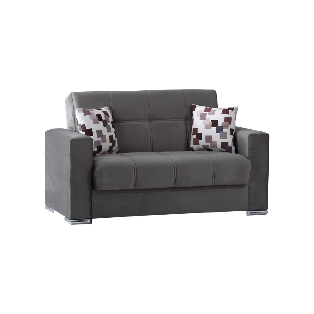 Anikide, Divano Letto 2 Posti Contenitore, 85x160 cm Nero