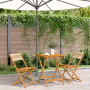 Set da Bistrot 3pz Beige in Polipropilene e Legno Massello 3281759