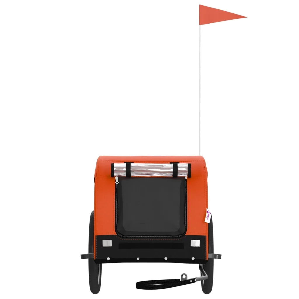 Rimorchio da Bici per Animali Arancione e Nero Oxford e Ferro CFW4337048