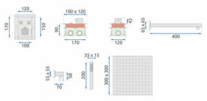 Set Doccia Da Incasso Rea Fenix Davis Gold Box