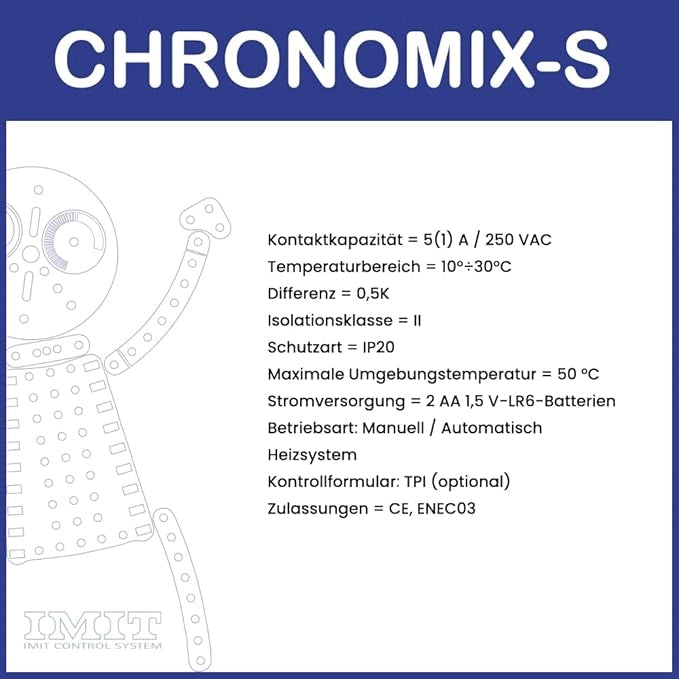 CRONOTERMOSTATO GIORNALIERO CHRONOMIX-S Cronotermostato giornaliero elettronico a parete