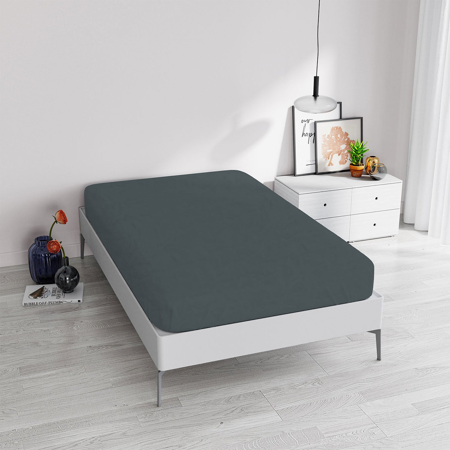 Lenzuola Sotto Matrimoniale  Linea Water Washed Salvia