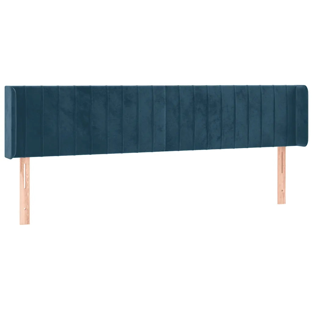 Testiera a LED-Testata con LED Blu Scuro 183x16x78/88 cm in Velluto 759435