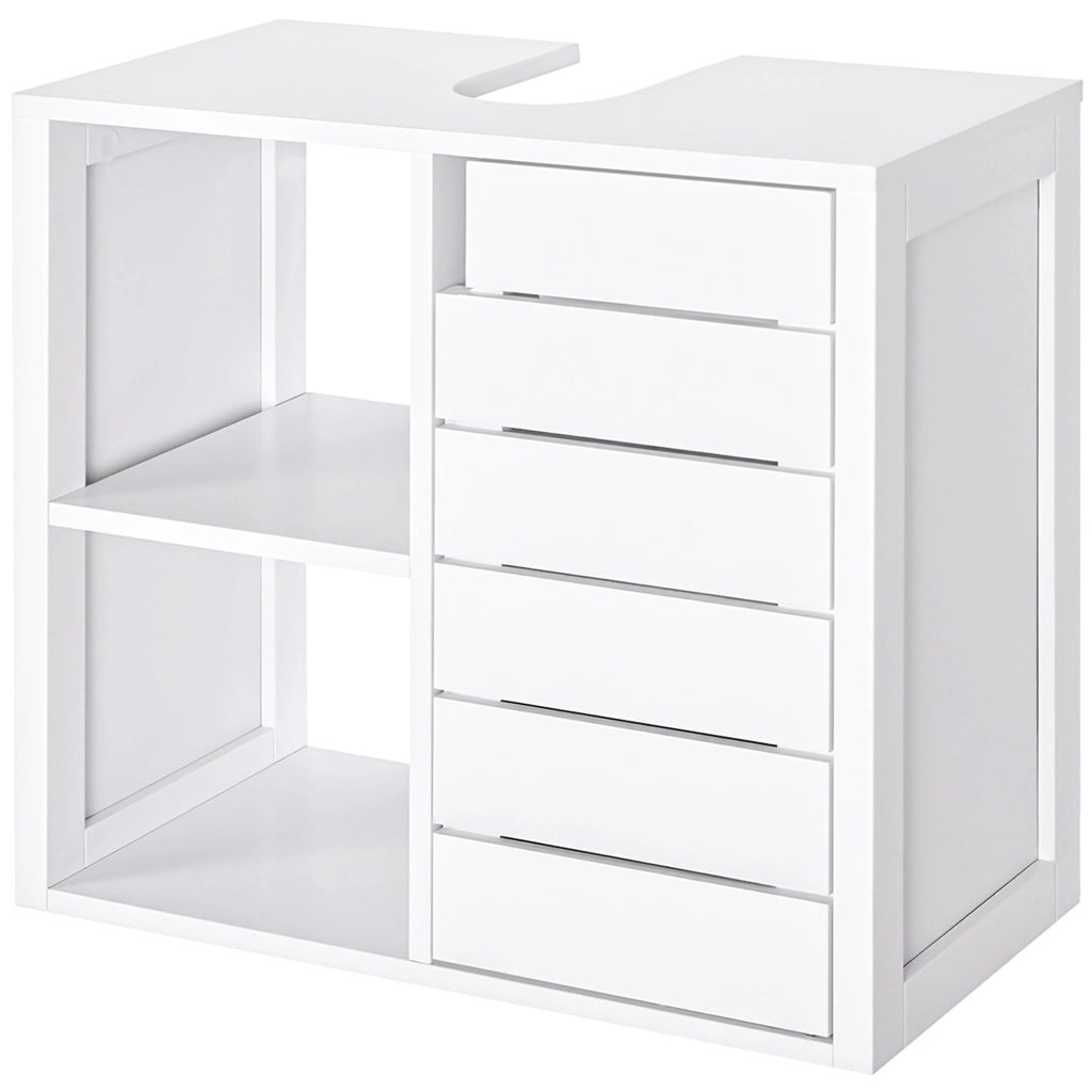 Mobile Bagno Sottolavabo Sospeso ¨C zephmum ¨C Bianco 60x30x54 cm